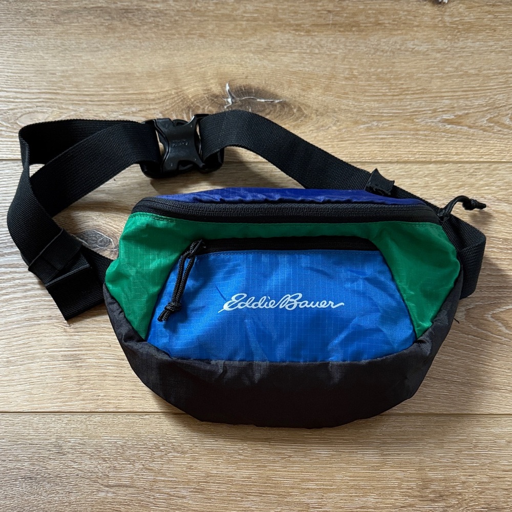 Eddie Bauer‎ Black, Blue, and Green Stowaway Belt Bag
